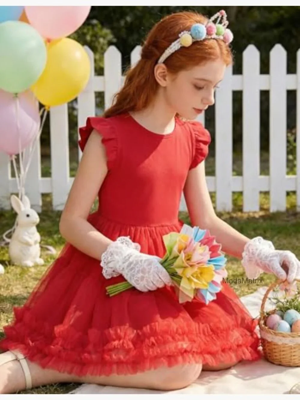 Toddler Tutu Princess Dress Summer Flutter Sleeve Tiered Birthday Party Fancy